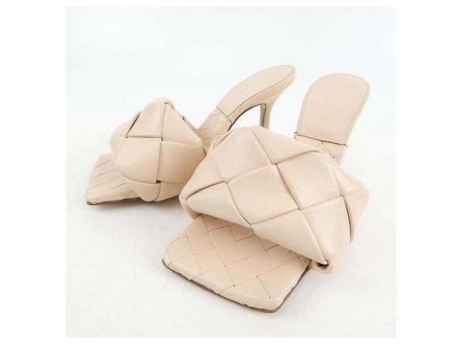Bottega Veneta 608854VBSS0 Sandali in lambskin Beige - vista 3