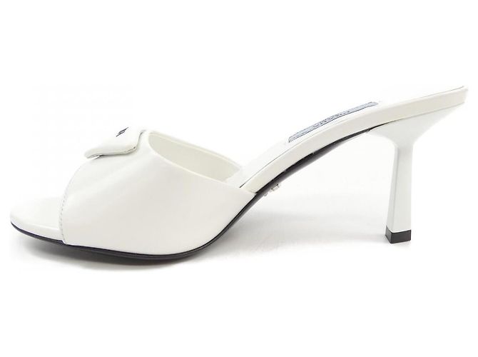 Prada 1XX657 Sandalen aus Leder Weiß - Ansicht 2