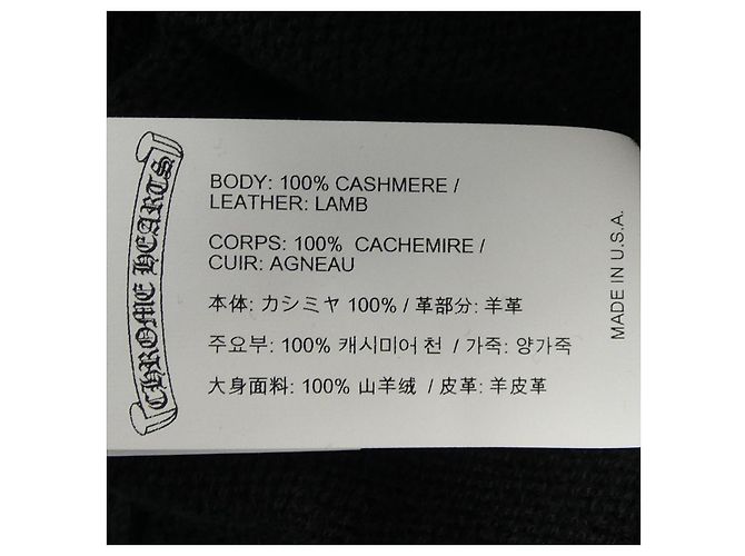 Sudadera con capucha Chrome Hearts 100% Cashmere Negro - vista 3