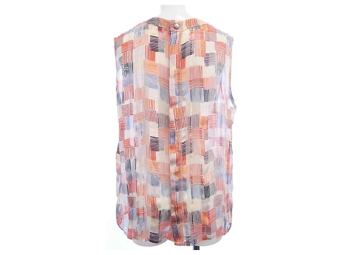 Top de seda Chanel naranja - vista 2