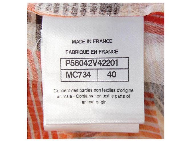 Top de seda Chanel naranja - vista 4