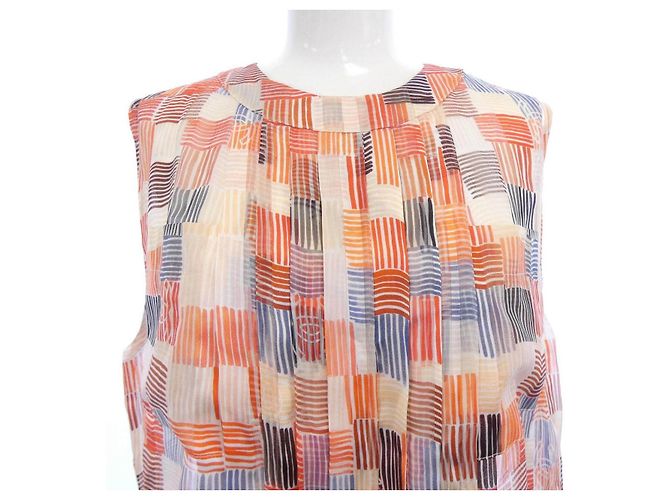 Top de seda Chanel naranja - vista 6