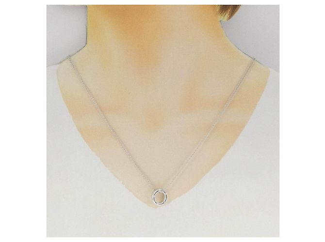 Autre Marque Collar Damiani D Side en oro blanco 750 y diamantes Plata - vista 6