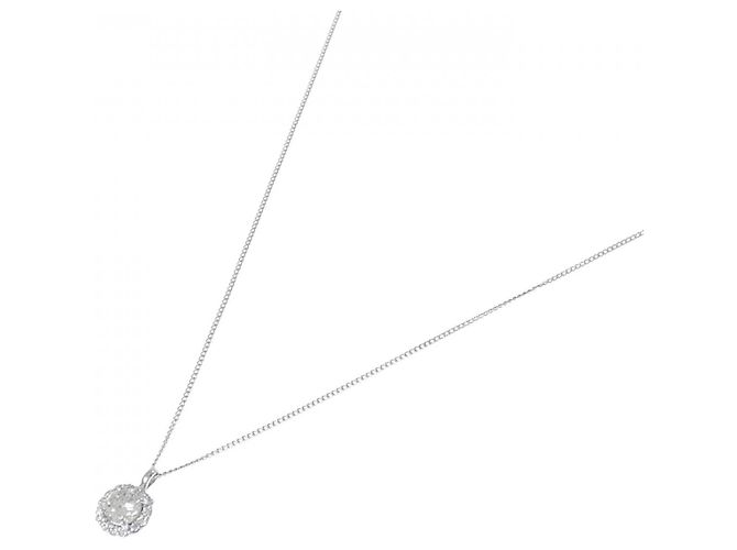 Autre Marque Colar de platina e diamantes Prata - vista 2