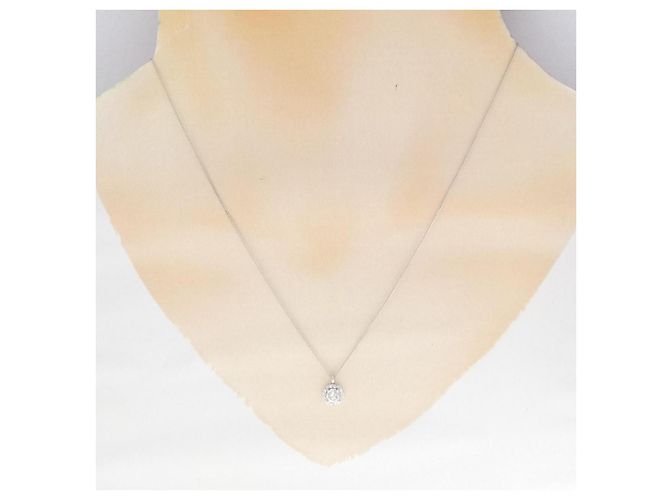 Autre Marque Colar de platina e diamantes Prata - vista 6