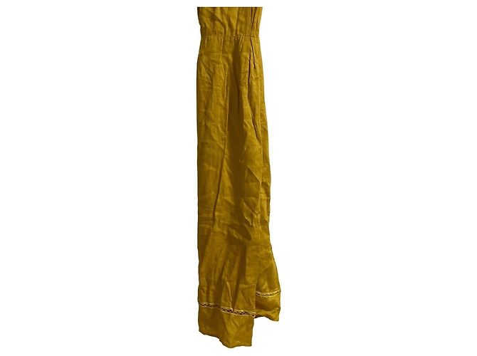 Autre Marque Vestido de lino Marilyn Moon Amarillo - vista 3