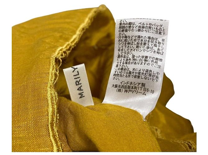 Autre Marque Vestido de lino Marilyn Moon Amarillo - vista 5