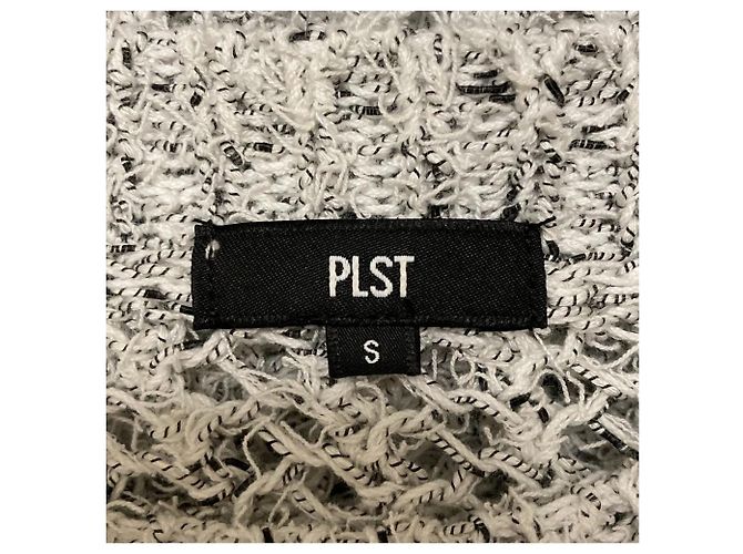 Autre Marque Sweater de malha de algodão com penas PLST Marrom - vista 4