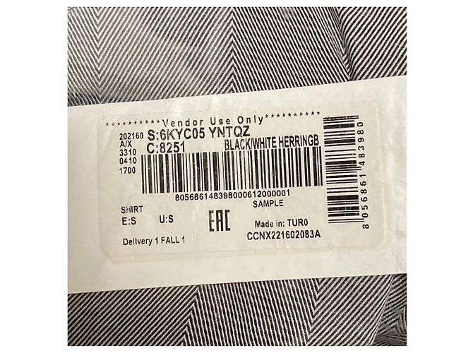 Armani Exchange Langarmhemd mit Fischgrätenmuster Braun - Ansicht 6