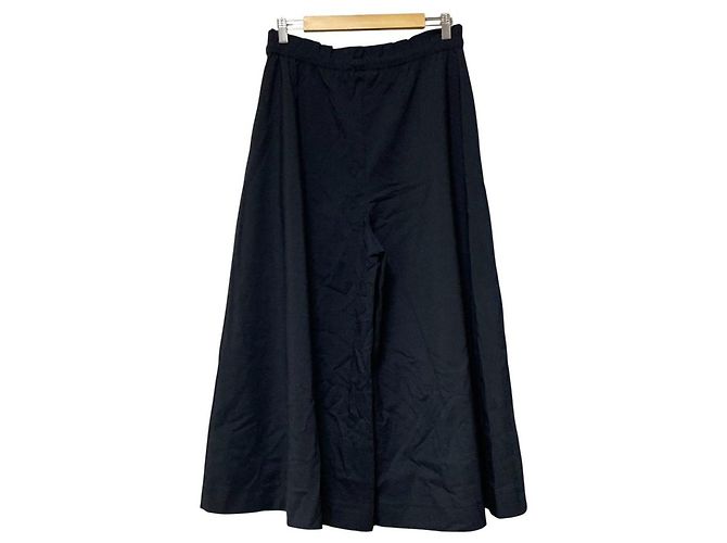 Autre Marque Pantaloni Wide Lacoste Nero - vista 3