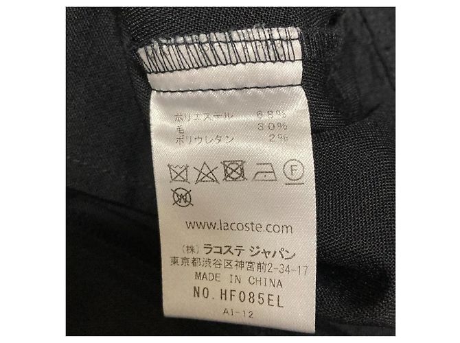 Autre Marque Pantaloni Wide Lacoste Nero - vista 5