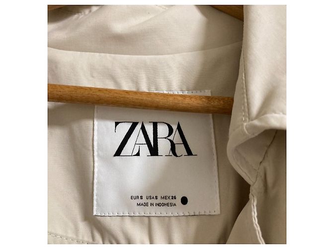 Autre Marque Trench Coat ZARA Blanco Crudo - vista 3