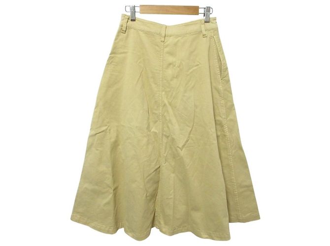 Gonna lunga a campana in twill stretch Theory Beige - vista 2