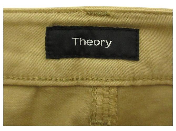 Gonna lunga a campana in twill stretch Theory Beige - vista 3