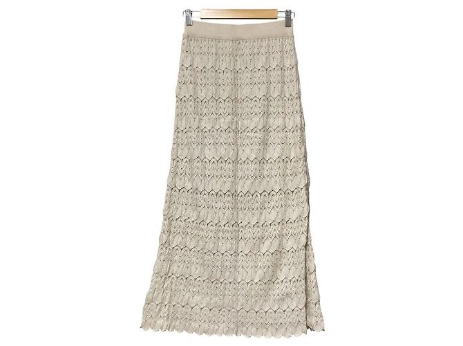 Autre Marque IENA Balface Lace Long Skirt Blanco Crudo - vista 2