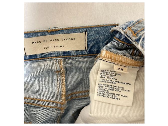 Marc by Marc Jacobs ICON SKIRT Gonna in denim Blu - vista 4