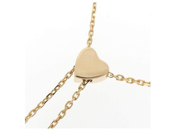 Autre Marque Colar de Coração com Diamantes Au750 Dourado - vista 4