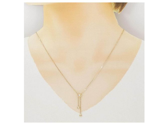 Autre Marque Colar de Coração com Diamantes Au750 Dourado - vista 6