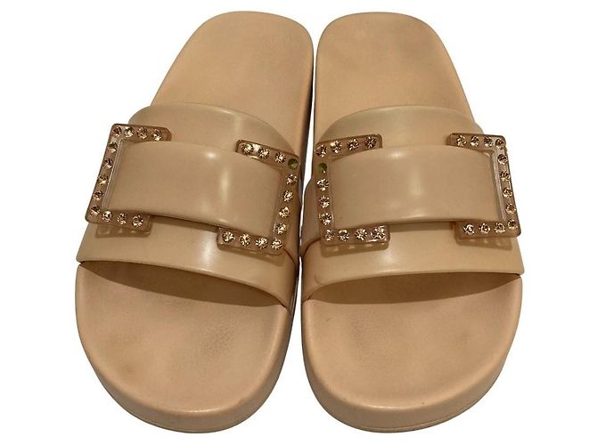 Autre Marque Sandali slide Sergio Rossi SR JELLY Beige - vista 3