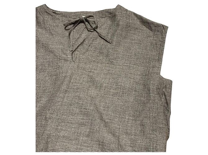 Autre Marque Vestido largo sin mangas 45R Castaño - vista 3