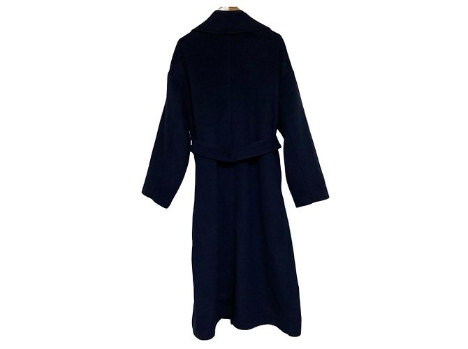 Autre Marque Abrigo largo de lana Style Deli LUXE Azul Azul marino - vista 3