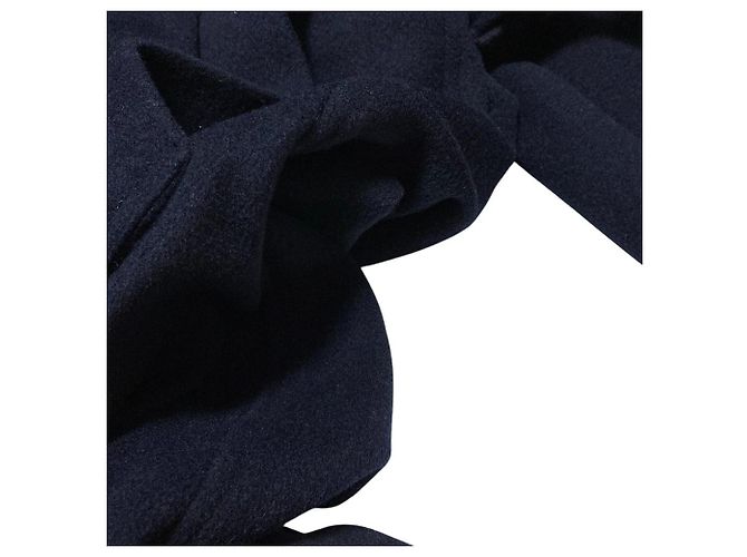 Autre Marque Abrigo largo de lana Style Deli LUXE Azul Azul marino - vista 5