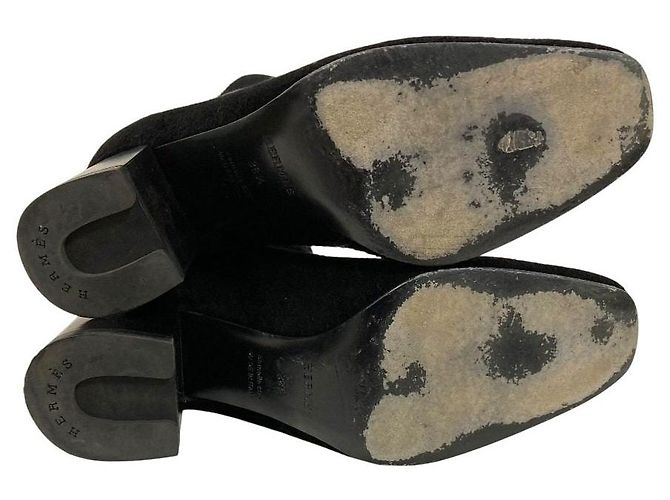 Hermès Jenna60 Lederstiefel Schwarz - Ansicht 7