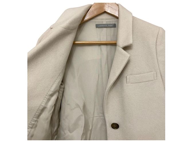Theory luxe Wool Chester Coat White Eggshell - view 4