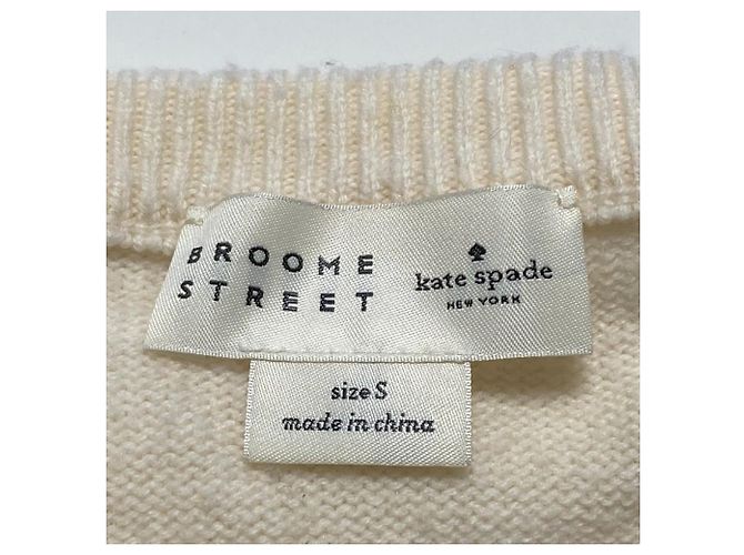 Kate Spade BROOME STREET Strickpullover mit Stickerei Weiß Aus weiß - Ansicht 4