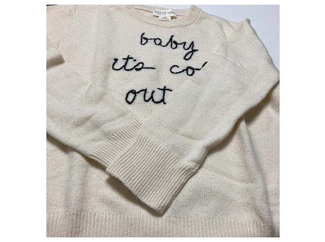 Kate Spade BROOME STREET Strickpullover mit Stickerei Weiß Aus weiß - Ansicht 8