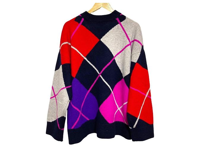 Autre Marque nagonstans Argyle Strickpullover Blau - Ansicht 2