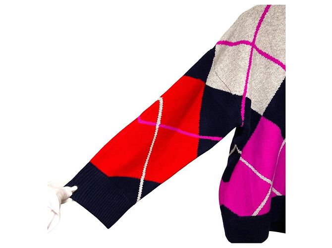 Autre Marque nagonstans Argyle Strickpullover Blau - Ansicht 3