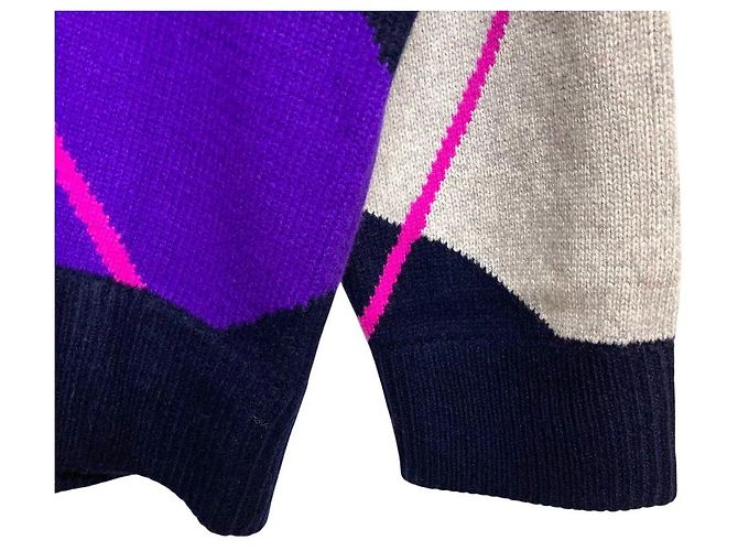Autre Marque nagonstans Argyle Strickpullover Blau - Ansicht 4