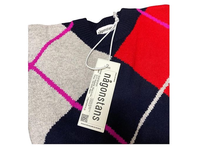 Autre Marque nagonstans Argyle Strickpullover Blau - Ansicht 7