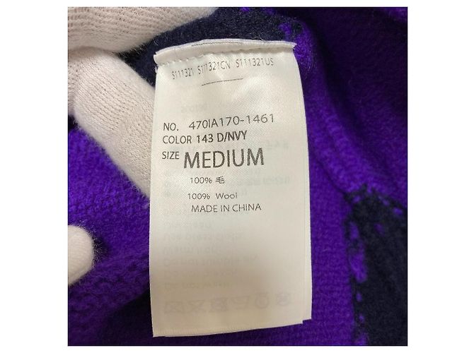 Autre Marque nagonstans Argyle Strickpullover Blau - Ansicht 9