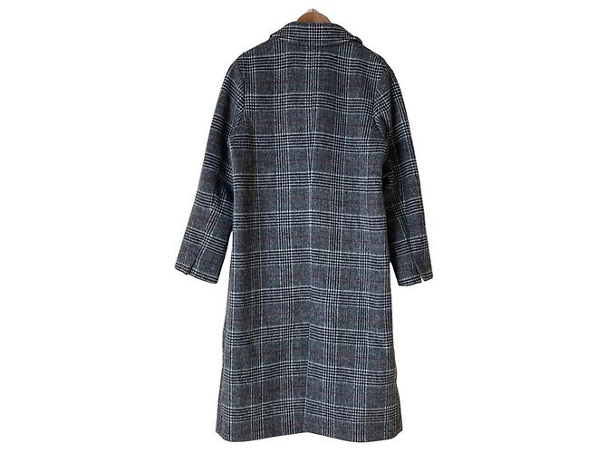 Autre Marque COUP DE CHANCE Cappotto doppiopetto Glen Check Marrone - vista 2