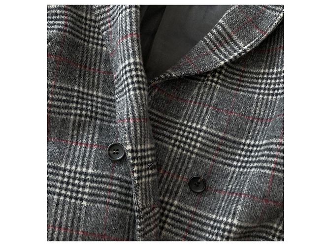 Autre Marque COUP DE CHANCE Cappotto doppiopetto Glen Check Marrone - vista 4