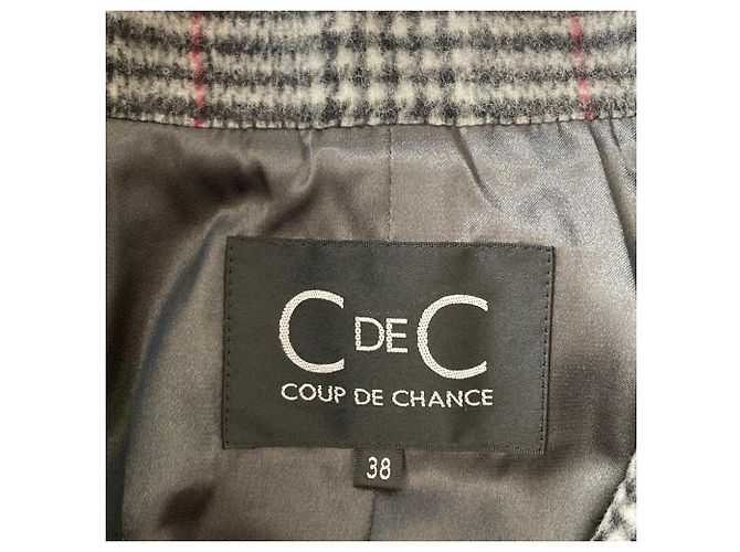 Autre Marque COUP DE CHANCE Cappotto doppiopetto Glen Check Marrone - vista 5