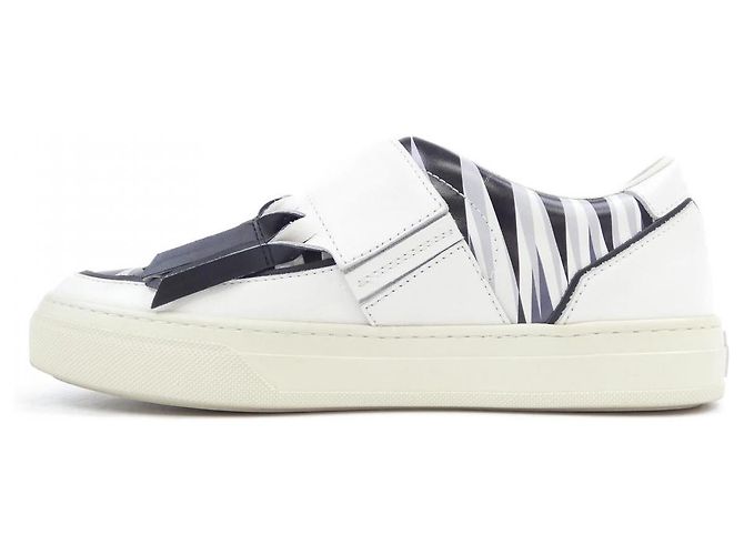Baskets Tod's Noir Blanc - vue 2