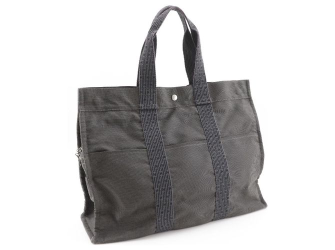 Hermès Hermes Herline GM Nylon Canvas Tote Bag Braun - Ansicht 3