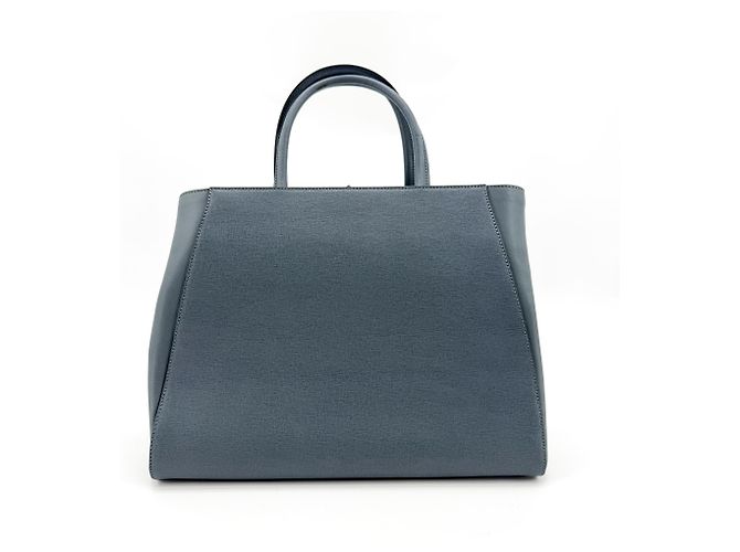 Fendi 2Jours Leather Medium Blau - Ansicht 2