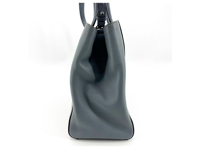 Fendi 2Jours Leather Medium Blau - Ansicht 3