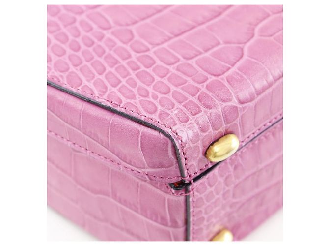 Céline Bolso de piel gofrada Celine Rosa - vista 4