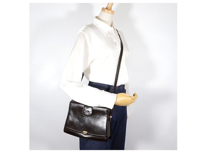 Bally Schultertasche aus Kalbsleder Braun Dunkelbraun - Ansicht 17