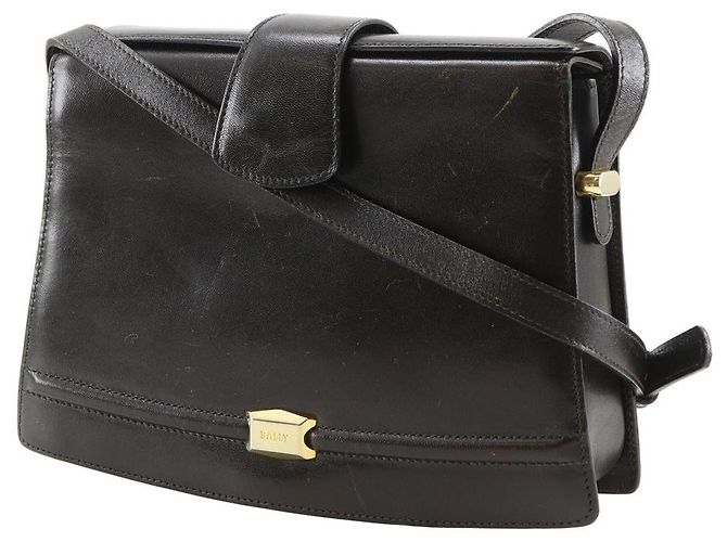 Bally Schultertasche aus Kalbsleder Braun Dunkelbraun - Ansicht 2