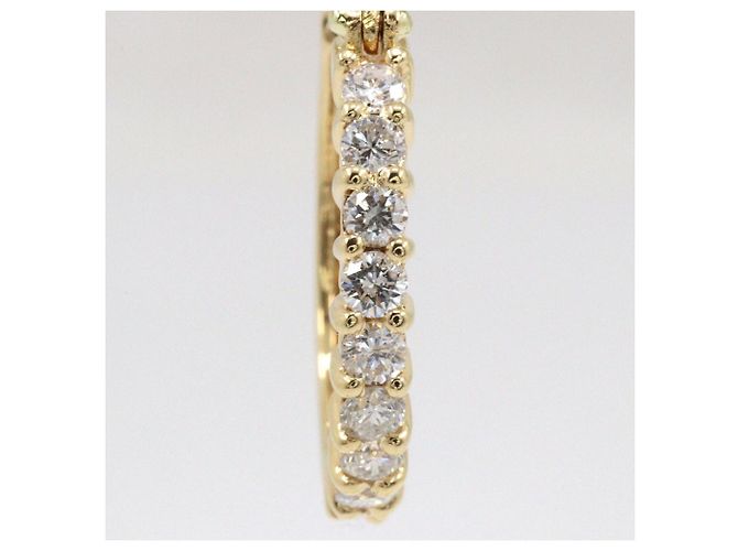Autre Marque Pendientes de diamantes Au750 Dorado - vista 6