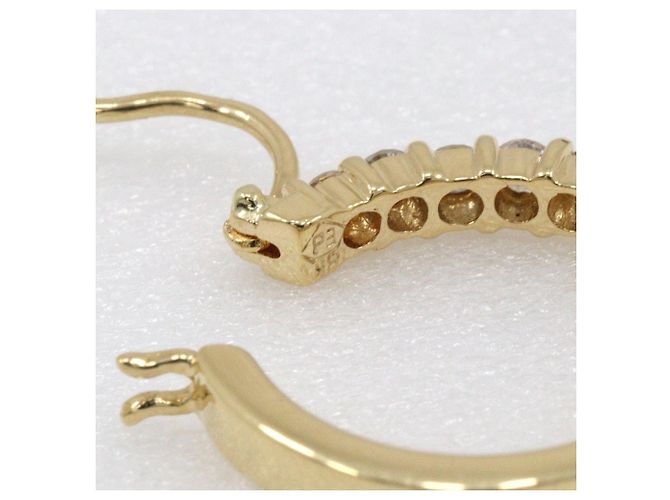 Autre Marque Pendientes de diamantes Au750 Dorado - vista 7