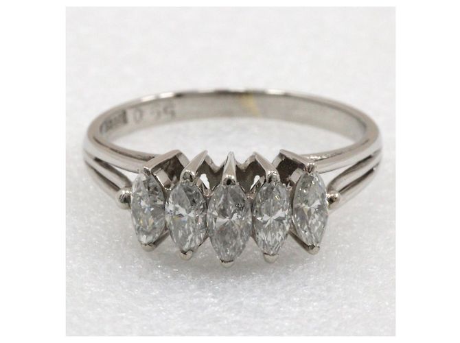 Autre Marque Anello in platino Pt850 e diamanti Argento - vista 4