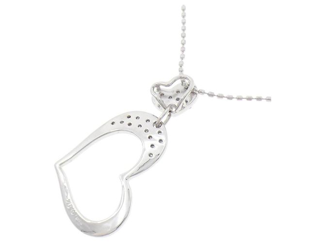 Autre Marque Collar de oro blanco Au750 y diamantes Plata - view 4
