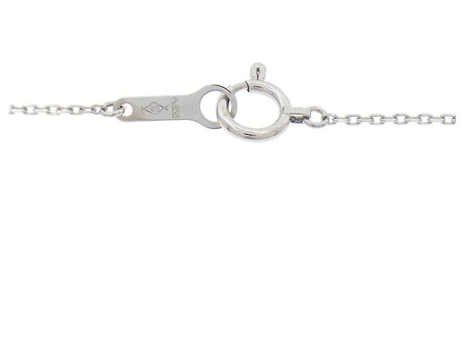 Autre Marque Platin-Diamant-Halskette Silber - Ansicht 5